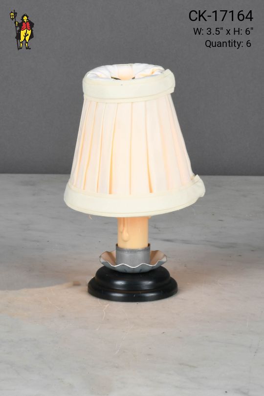 Small Single Candle Plug In Cafe Table Lamp - Candelabra