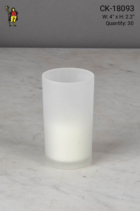 4" Frosted Glass Tea Light
