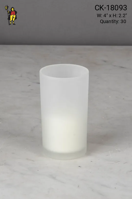 4" Frosted Glass Tea Light