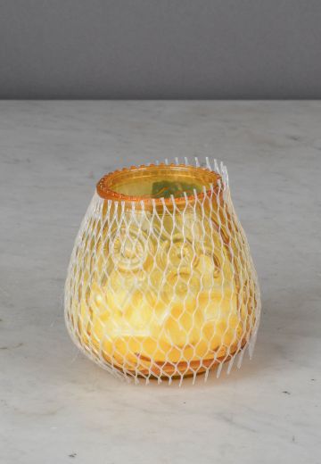Amber Glass Candle Style Tea Light