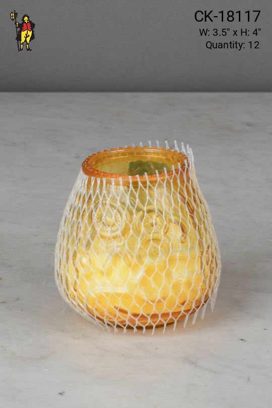 Amber Glass Candle Style Tea Light