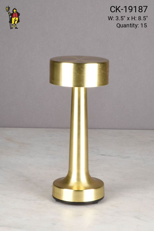 Modern Brass Rechargeable LED Cafe Table Lamp