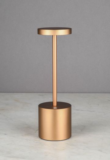 Pewter Rechargeable LED Cafe Table Lamp