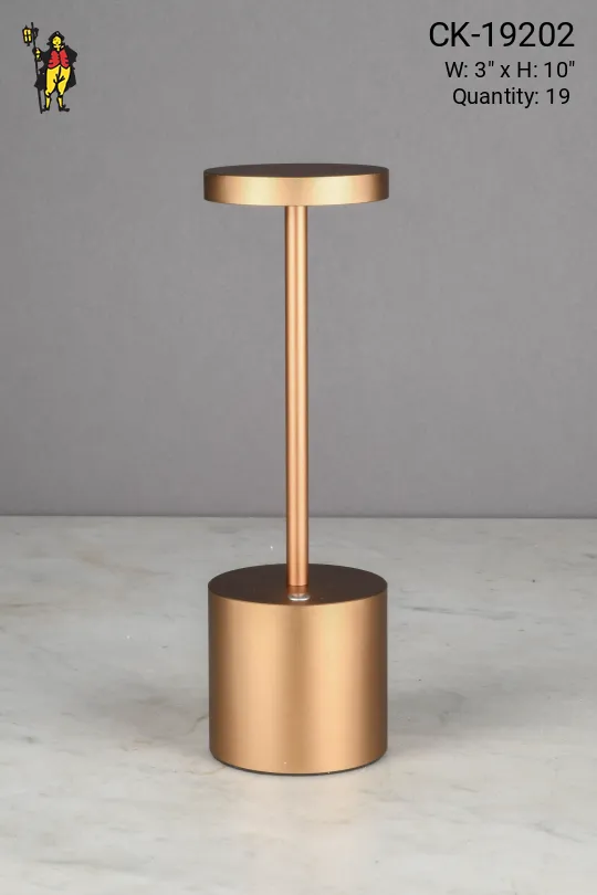 Pewter Rechargeable LED Cafe Table Lamp