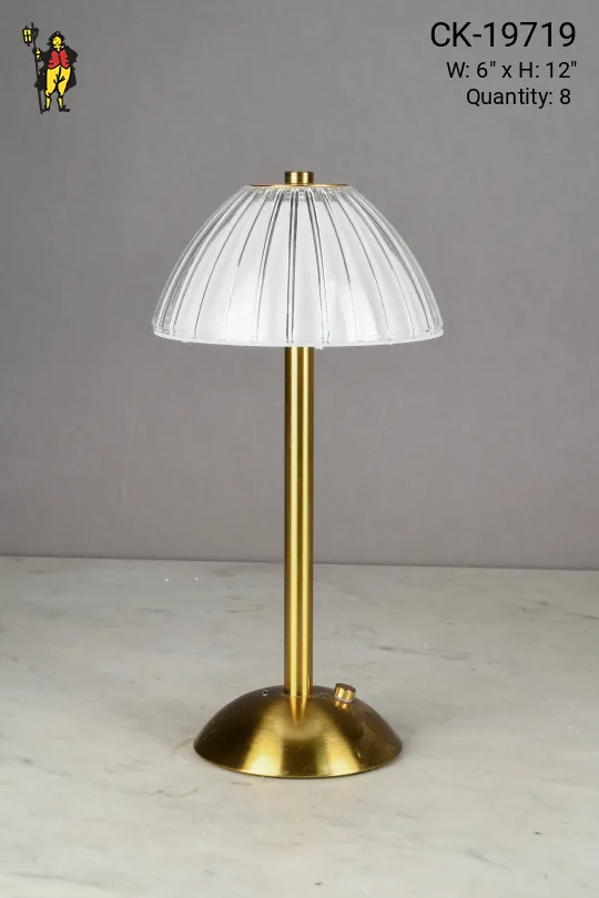 Brass Modern Battery Operated/LED Cafe Table Lamp