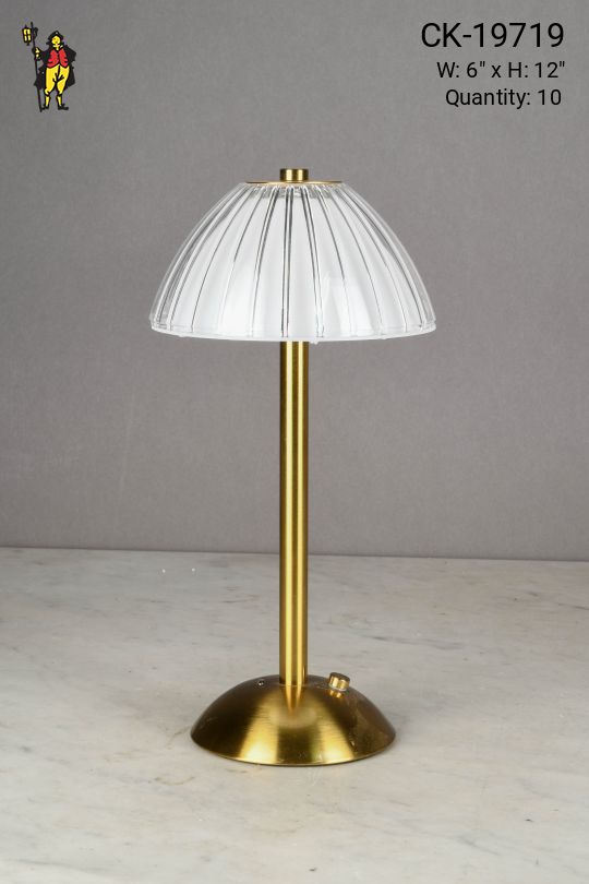 Brass Modern Battery Operated/LED Cafe Table Lamp