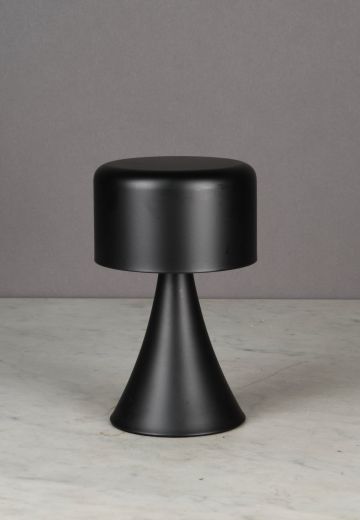 Black Battery Operated/LED Modern Cafe Table Lamp