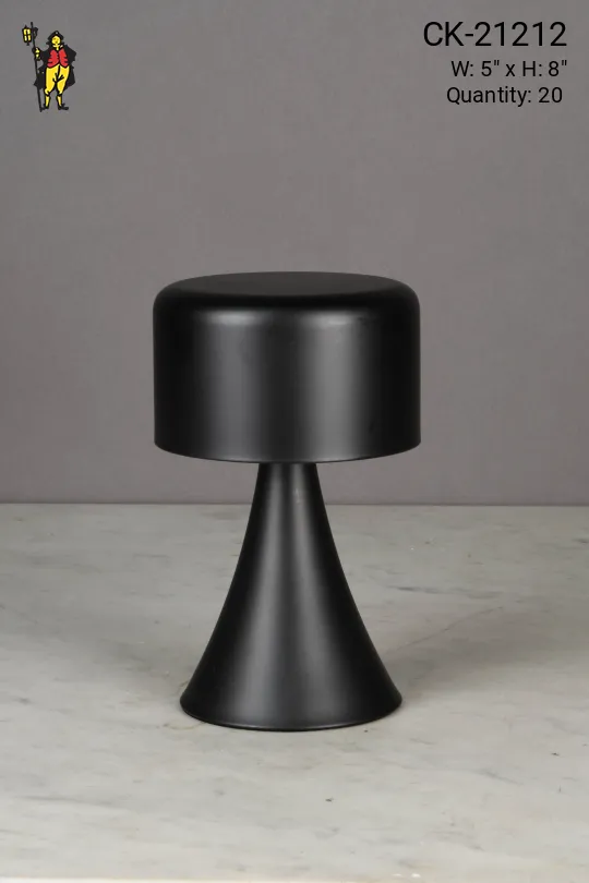 Black Battery Operated/LED Modern Cafe Table Lamp
