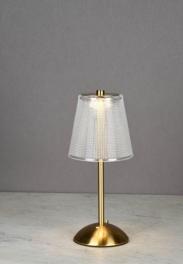 Modern Brass Battery Operated/LED Cafe Table Lamp (Similar to 21241, 21241)