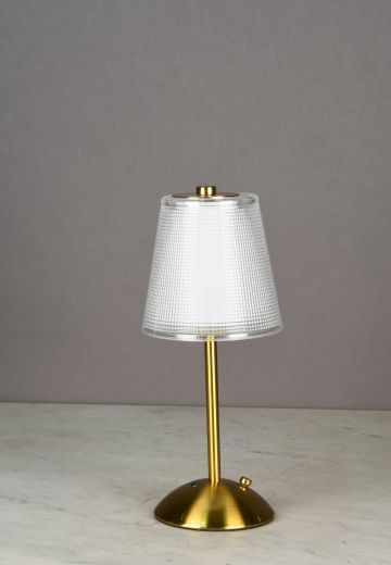 Modern Brass Battery Operated/LED Cafe Table Lamp (Similar to 21233, 21248)