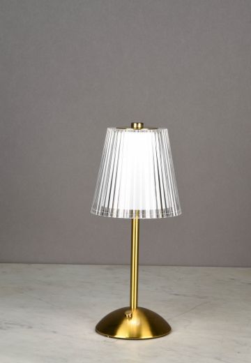 Modern Brass Battery Operated/LED Cafe Table Lamp (Similar to 21241, 21233)