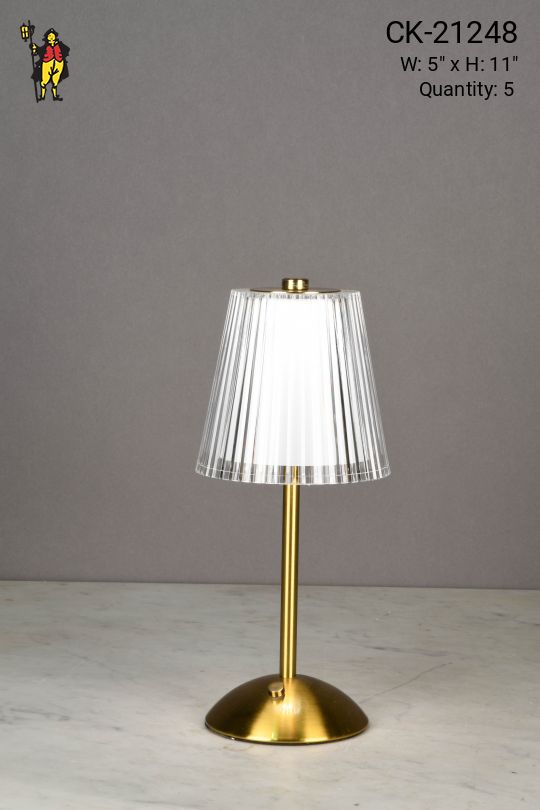 Modern Brass Battery Operated/LED Cafe Table Lamp (Similar to 21241, 21233)