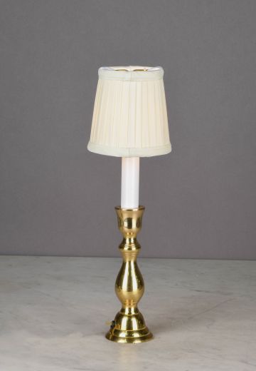 Polished Brass Traditional Plug In Cafe Table Lamp - Candelabra