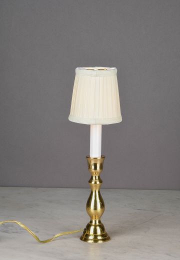 Polished Brass Traditional Plug In Table Lamp
