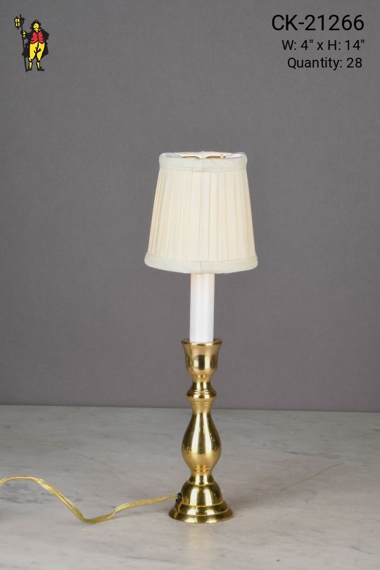 Polished Brass Traditional Plug In Table Lamp