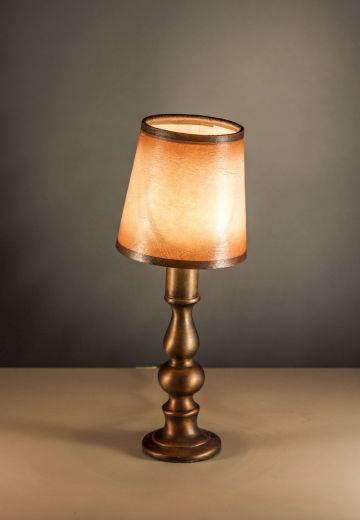 Antique Brass Plug In Cafe Table Lamp