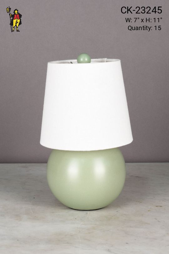 Green Plug In Cafe Table Lamp