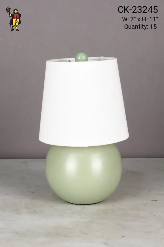 Green Plug In Cafe Table Lamp