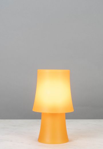 Orange Plastic Cafe Table Lamp