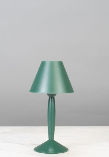 Green Plastic Plug In Cafe Table Lamp