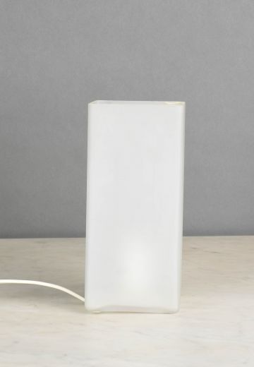 Lantern Style Frosted Glass Plug In Cafe Table Lamp