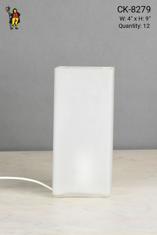 Lantern Style Frosted Glass Plug In Cafe Table Lamp