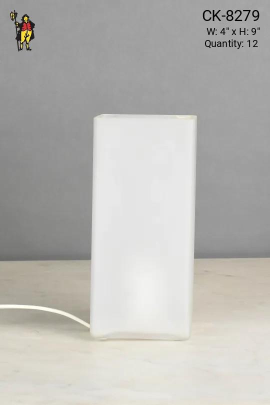 Lantern Style Frosted Glass Plug In Cafe Table Lamp