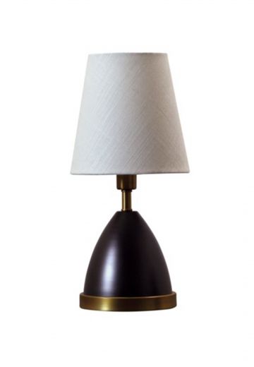 Black & Brass Plug In Cafe Table Lamp