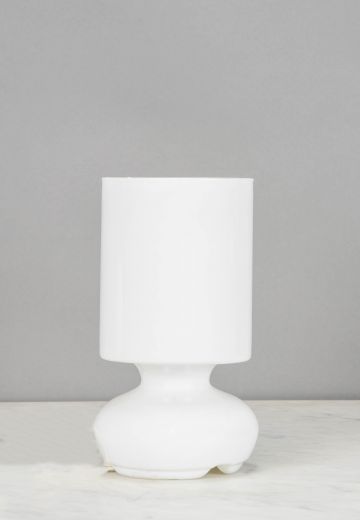 White Plug In Cafe Table Lamp