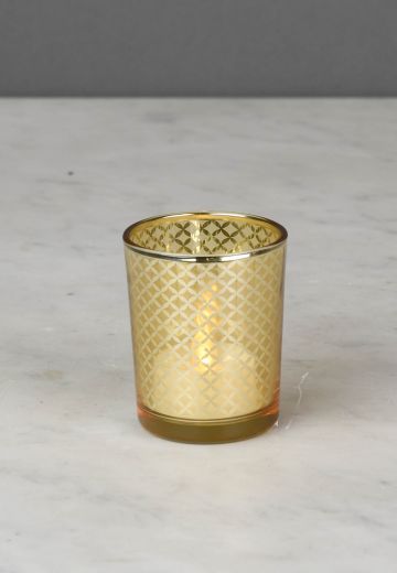 Gold Glass Tea Light