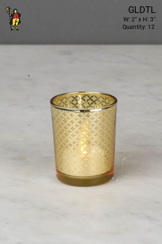 Gold Glass Tea Light