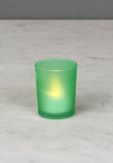 Green Glass Tea Light