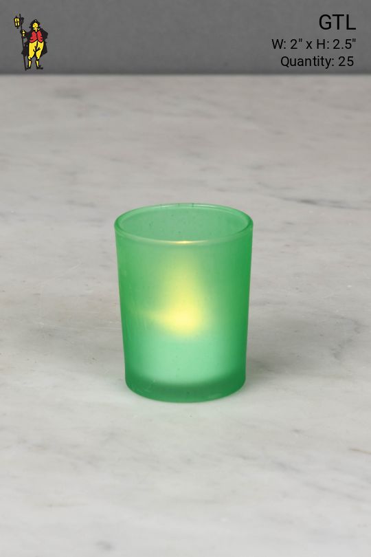 Green Glass Tea Light