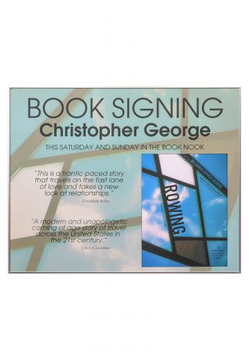Framed Cleared Promotional Book Signing Poster