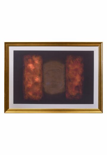 Gold Framed Cleared Mid Century Modern Abstract Print