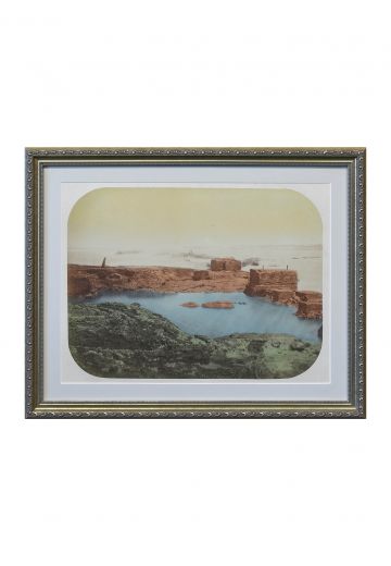 Framed Cleared Hand Colored Lanscape Print