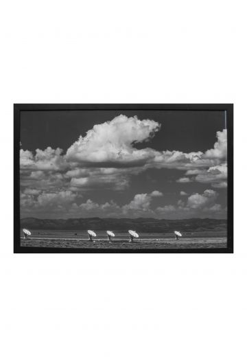 Framed Cleared Black & White Satellite Photograph