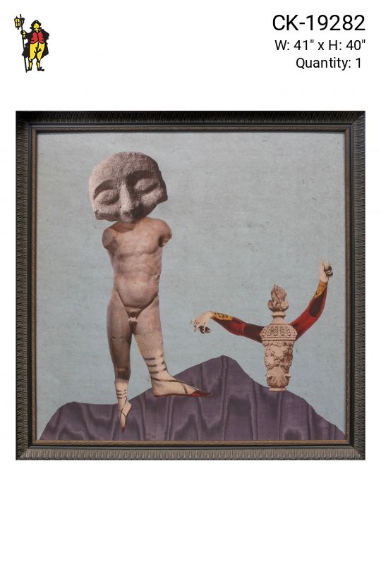Framed Surrealist Sculpture Collage