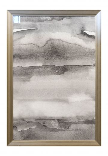 Framed Cleared Monochromatic Watercolor