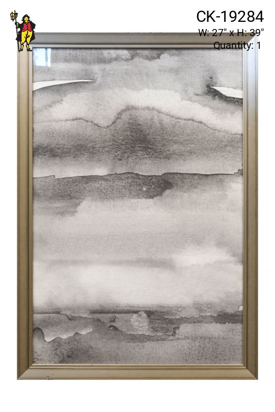Framed Cleared Monochromatic Watercolor