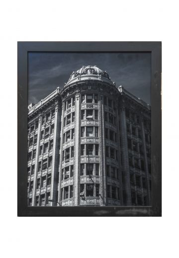 Framed Cleared Black & White Rounded Building Photograph