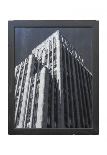 Framed Black & White Low Angle Architectural Photograph