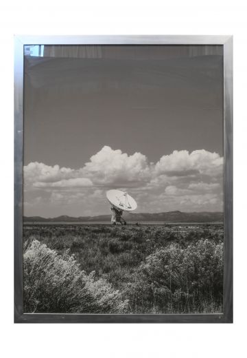 Framed Black & White Large Satellite Photograph