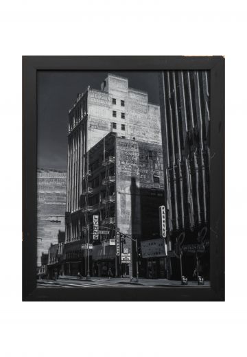 Framed Black & White Urban Architecture Photograph