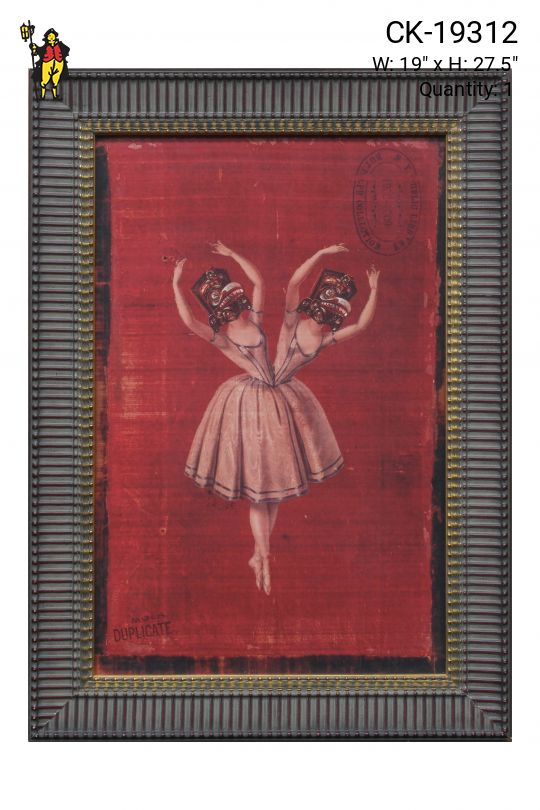 Framed Cleared Surrealist Ballerina Collage
