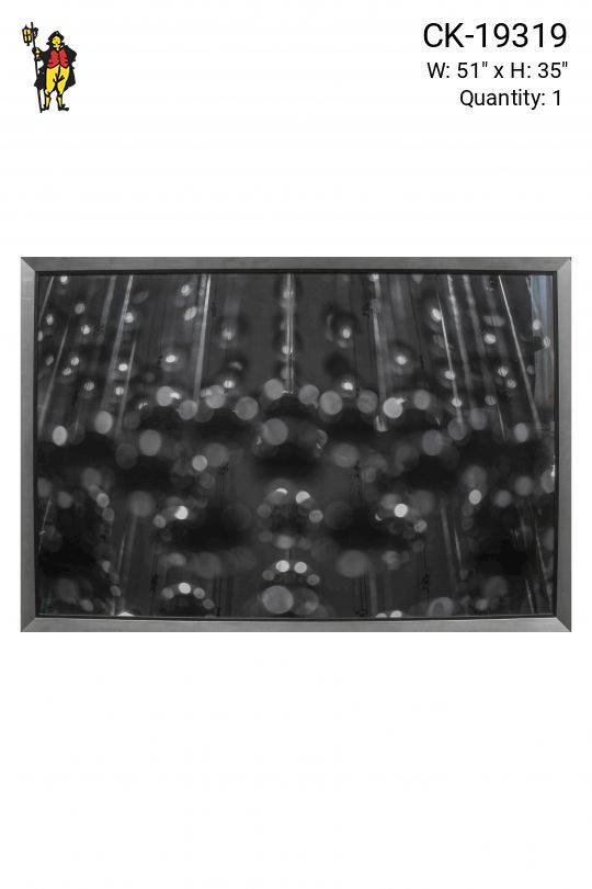 Framed Cleared Abstract Black & White Spheres Photograph