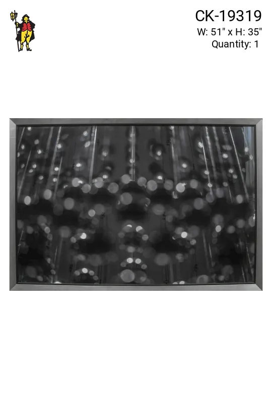 Framed Cleared Abstract Black & White Spheres Photograph