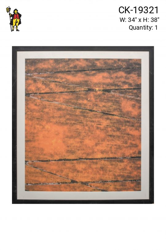 Framed Cleared Mid Century Modern Abstract Print - 2