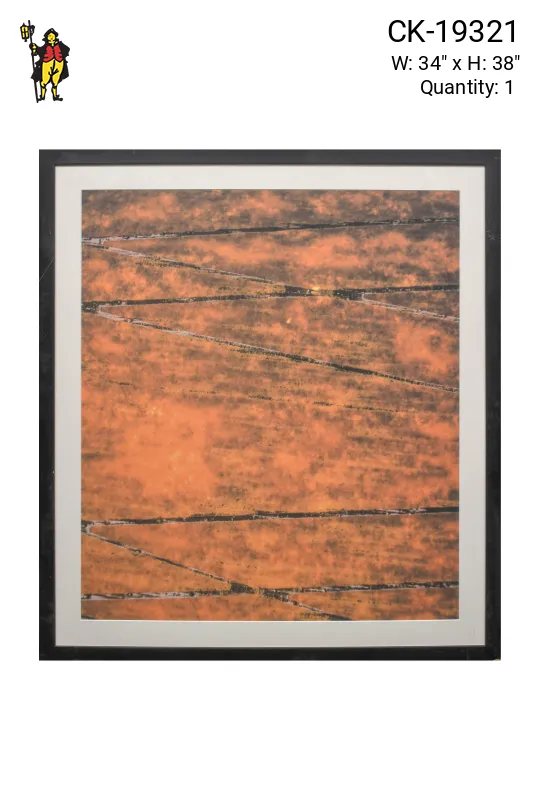 Framed Cleared Mid Century Modern Abstract Print - 2
