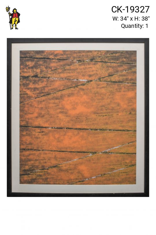 Framed Mid Century Modern Abstract Print - 3